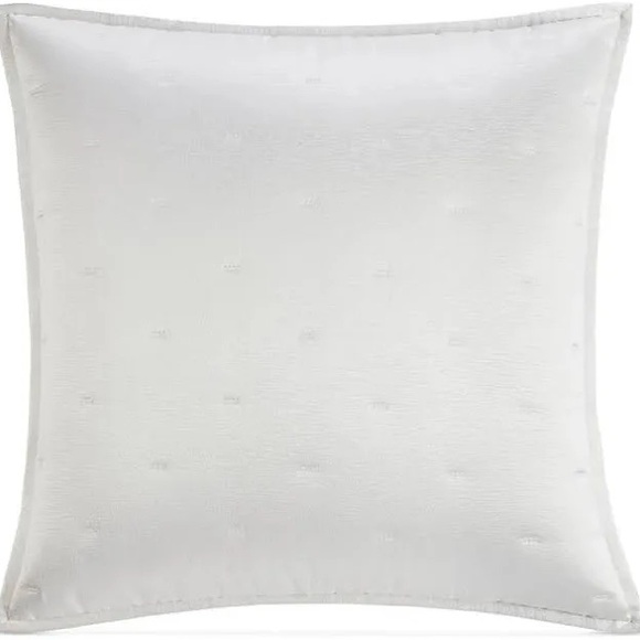 2 piece set. White Hotel Collection Glint Quilted European Sham Set. New in box.
